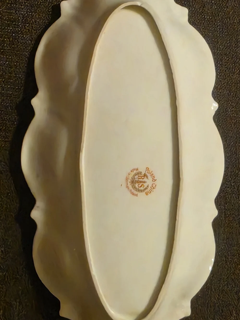 Reinhold Schlegelmilch R.S. Antique Poland China Serving Dish